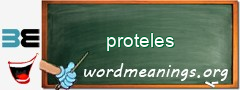 WordMeaning blackboard for proteles